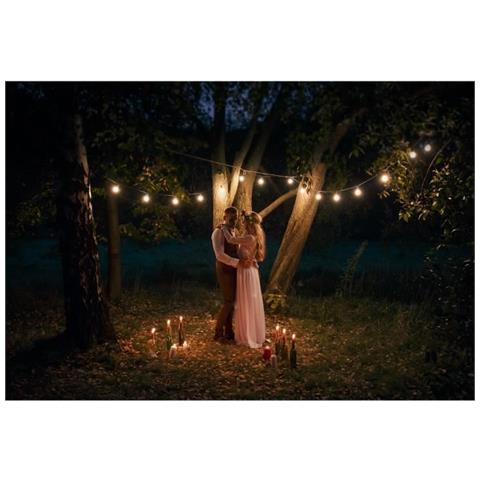 Link Me Light Ghirlanda Luminosa Collegabile - 10 Lampadine - Attacco E27 - Led Bianco Caldo - 5m - Foto 1