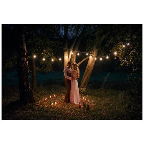 Link Me Light Ghirlanda Luminosa Collegabile - 10 Lampadine - Attacco E27 - Led Bianco Caldo - 5m - Foto 2