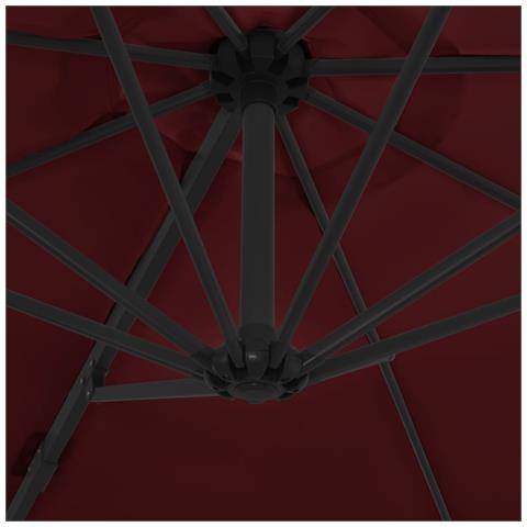Ombrellone A Sbalzo Con Palo In Acciaio 300 Cm Rosso Bord? - Foto 2