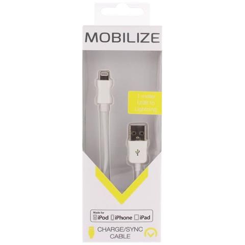 MOB-21211 1m USB A Lightning Bianco cavo USB - Foto 2