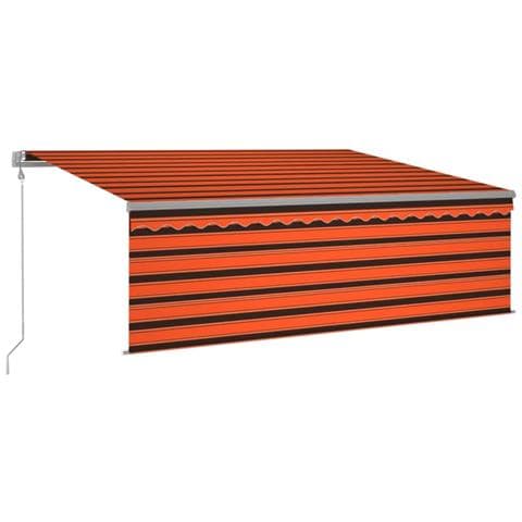 Tenda Automatica ParasoleLEDSensoreVento 4x3 m ArancioMarrone - Foto 1