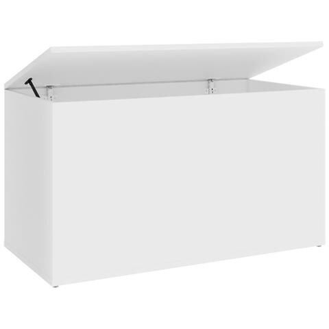 Cassapanca Bianca 84x42x46 cm in Legno Ingegnerizzato - Foto 1