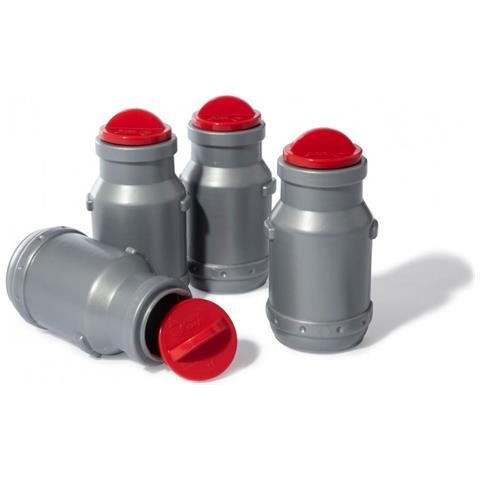 Rimorchio Rollyboxcon Vasetti Di Latte 5 Pezzi Grigio / rosso - Foto 8