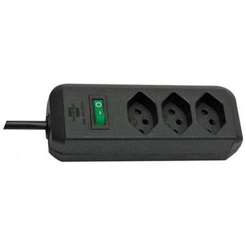 1158622 3ac Outlet (s) 2m Nero Prolunghe E Multiple - Foto 1