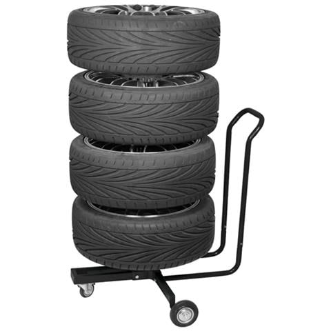 Cavalletto Mobile Pneumatici Con Copertura In Alluminio Nero - Foto 2