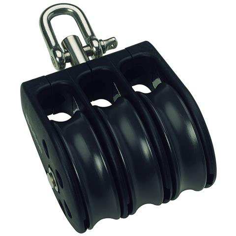 Serie 4/5 - Bozzello Triplo Girevole, Cima Mm. 12, Max Carico Di Lavoro Kg. 750 Carico Di Rottura Kg. 1500, Dimensioni Puleggia Mm. 54 X 17, Lunghezza Mm. 150 - Foto 1