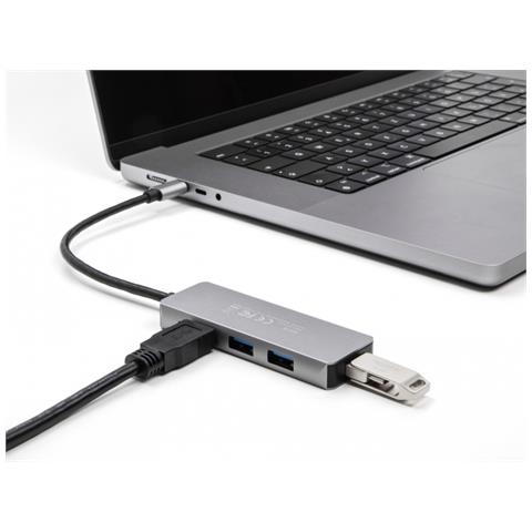 Hub a 4 porte USB 5 Gbps con connettore USB Type-C - Porte USB Tipo-A laterali - Foto 3