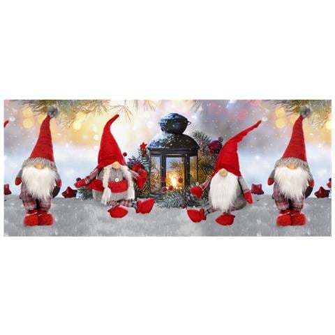 Tappeto Natale Passatoia Cucina Antiscivolo Sottolavello Digitale Elfo Rosso Lanterna 50x180 Elfo Rosso Lanterna - Foto 1