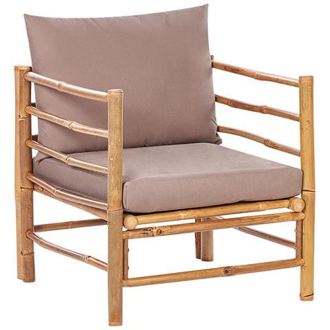 Set Da Giardino Con Tavolo 5 Posti Cerreto Lato Sinistro Legno Di Bambù Tortora - Foto 2