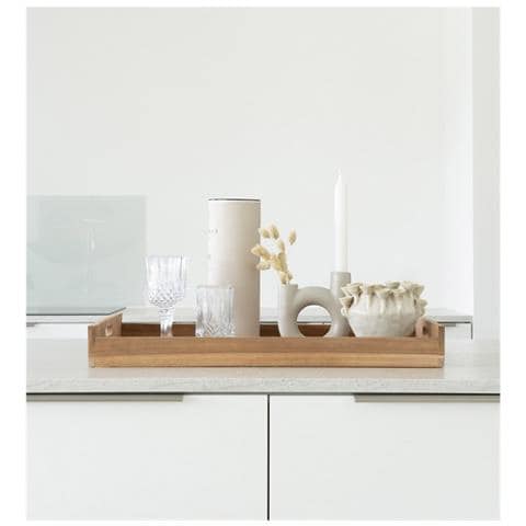 Vassoio Faro - Marrone - Legno - 58x38x7 Cm - Foto 2