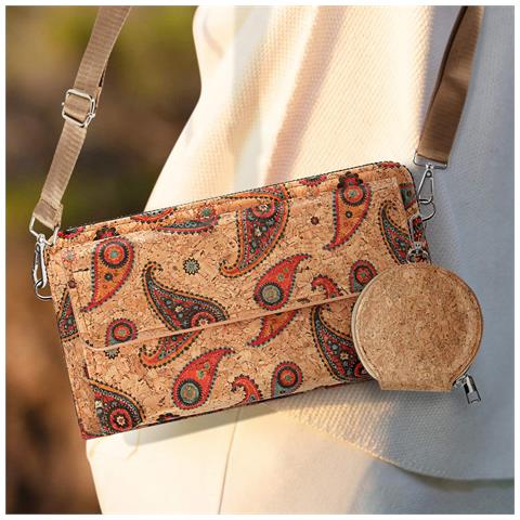 Pochette In Sughero, Collezione Ecocork Chiusura A Zip E Magnetica - Foto 4