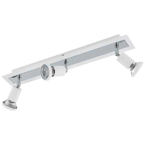 Spot Moderno Sarria In Acciaio Bianco 3 Luci Gu10 4,5w Ip20 - Foto 1