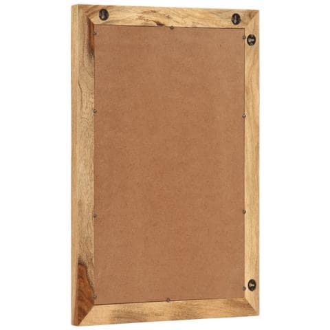 Specchio Da Bagno 50x70 Cm In Legno Grezzo Di Mango E Vetro - Foto 3