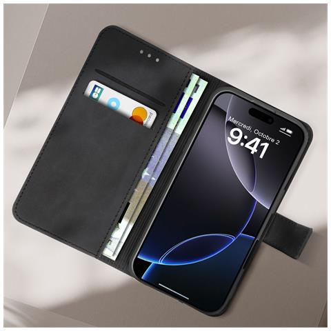 Custodia Per Iphone 16 Pro Max Copertina Portacarte Supporto Video - Foto 2