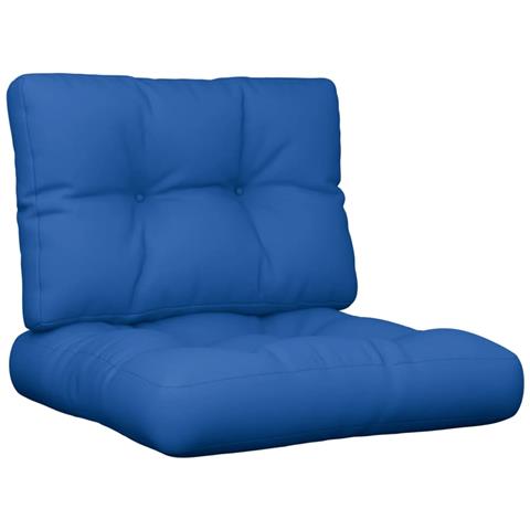 Cuscini per Pallet 2 pz Blu Reale in Tessuto - Foto 2
