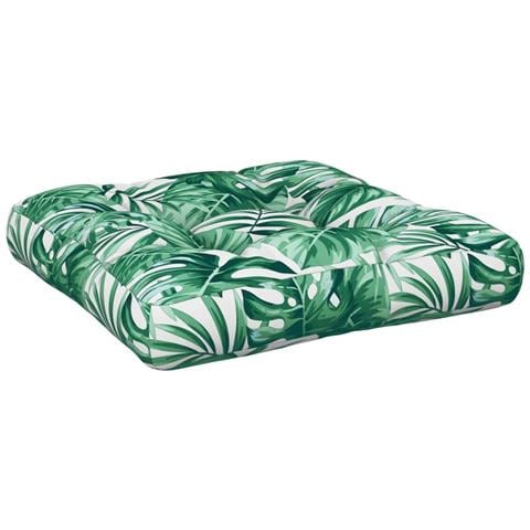 Cuscino Per Pallet Motivo A Foglie 58x58x10 Cm Tessuto - Foto 2