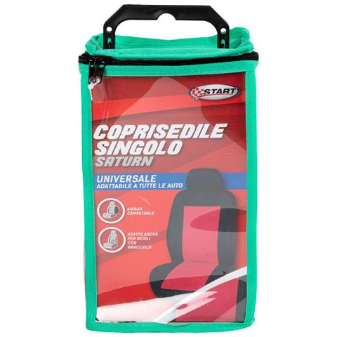 Coprisedile Singolo Anteriore Saturn Nero / Rosso - Foto 2