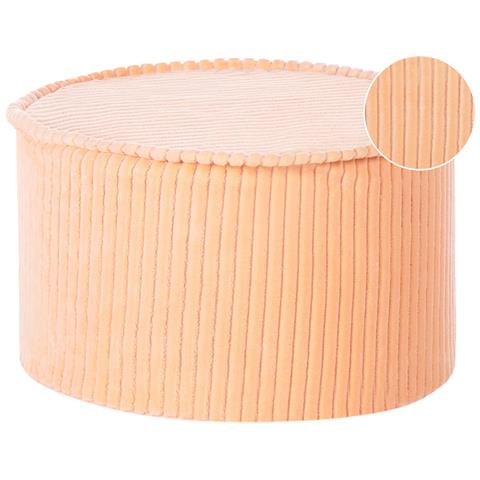 Pouf Zikria Velluto Rosa Pesca - Foto 2