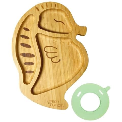 Piattino Eco-friendly In Bamboo Per Neonati - Stile E Sicurezza Per Il Tuo Bambino - Foto 1