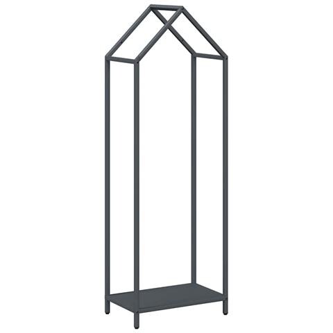 Rastrelliera per Legna da Ardere Antracite 40x25x120 cm - Foto 1