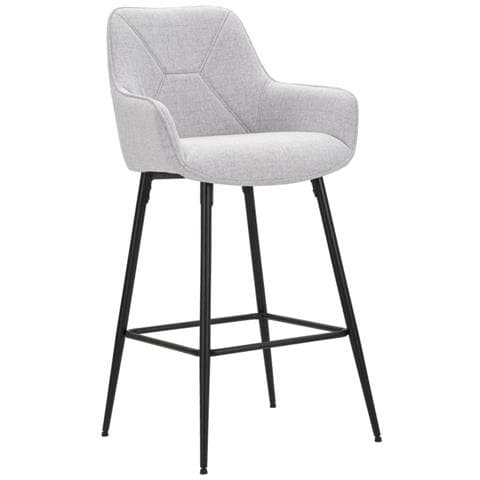 Set Di 2 Sgabelli Alti Mf434 - Grigio - Metallo - 55x55x109 Cm - Foto 1