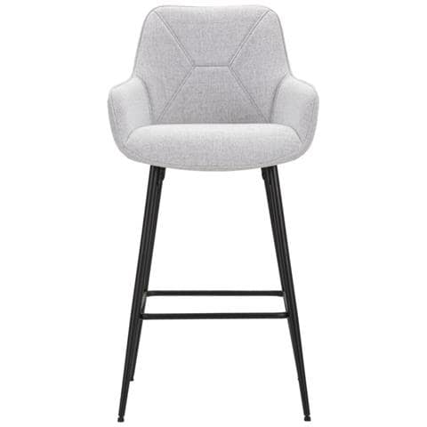 Set Di 2 Sgabelli Alti Mf434 - Grigio - Metallo - 55x55x109 Cm - Foto 2