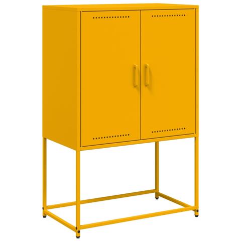 Credenza Giallo Senape 68,5x38,5x107 Cm In Acciaio - Foto 1
