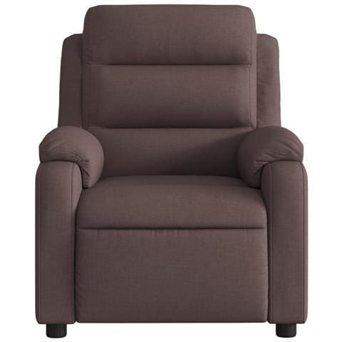 Poltrona Massaggio Reclinabile Elettrica Marrone Scuro Tessuto - Foto 9