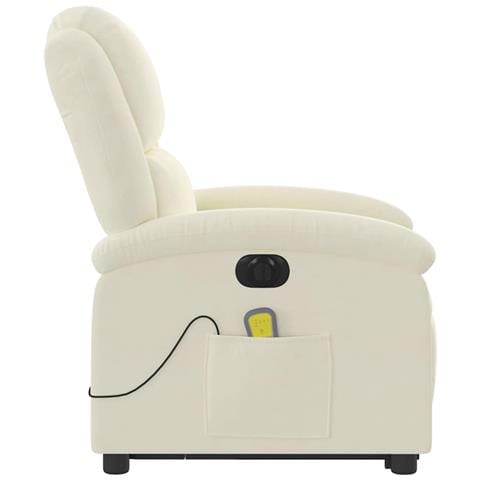 Poltrona Alzapersona Massaggiante Elettrica Crema Velluto - Foto 9