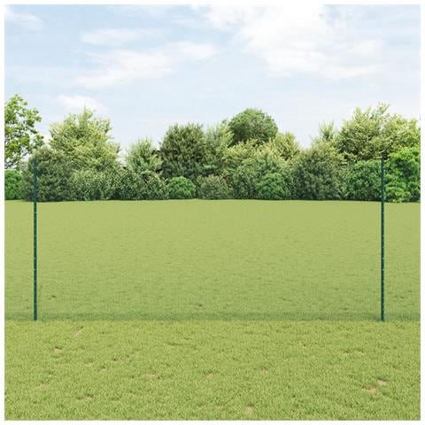 Pali per Recinzione  5 pz U-Channel Verde 140 cm Acciaio, Recinzione Esagonale Verde 1.4x10 m Acciaio - Foto 2