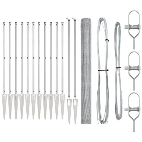 Set di Recinzione Set di 2 Acciaio zincato 25 x 1,5 m Durevole - Foto 1