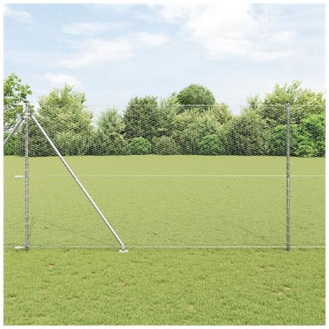 Set di Recinzione Set di 2 Acciaio zincato 25 x 1,5 m Durevole - Foto 2