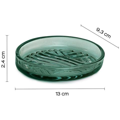 Portasapone D'appoggio In Vetro Cr11 Gedy Serie Corinne Verde - Foto 2