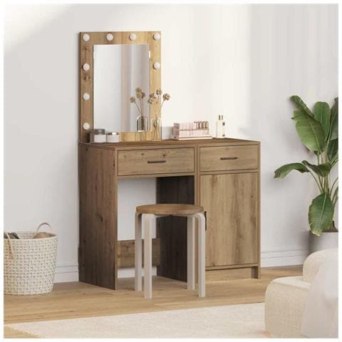 Tavolo da Trucco con cassetto 2 pcs Marrone 50 x 41 x 135 cm - Foto 2