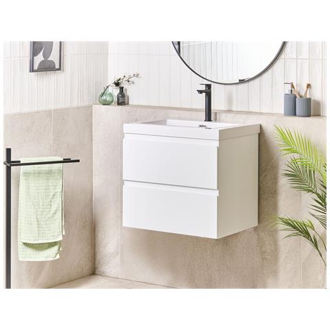 Mobiletto Con Lavabo Cardiel 60 Cm Bianco - Foto 1