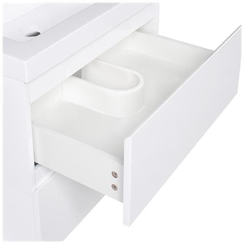 Mobiletto Con Lavabo Cardiel 60 Cm Bianco - Foto 7