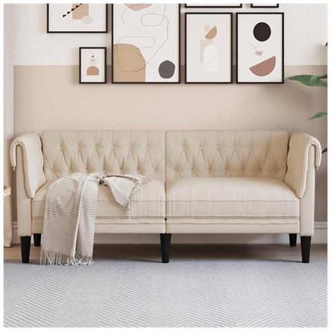 Divano Chesterfield a 2 Posti in Lino - Foto 2