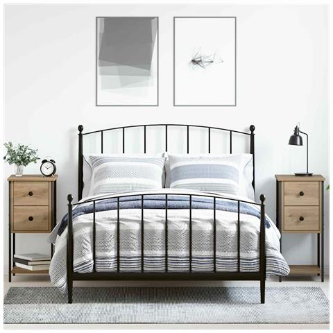 Armadio da Notte 2 pcs rovere artigianale 32 x 42 x 70 cm - Foto 2