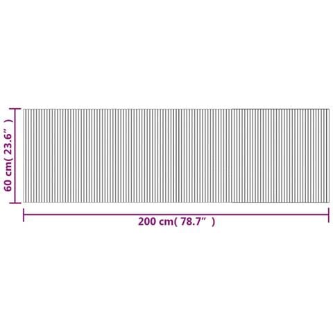 Tappeto Rettangolare Marrone Scuro 60x200 cm in Bambù - Foto 8