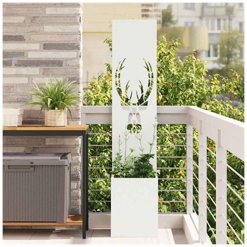 Schermo per privacy in giardino Bianco 32 x 140 cm - Foto 2