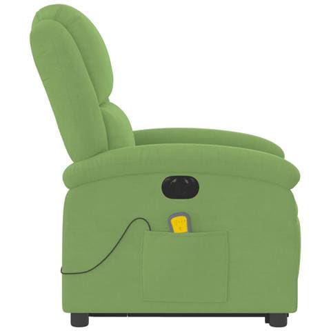 Poltrona Alzapersona Massaggi Elettrica Verde Chiaro Velluto - Foto 9