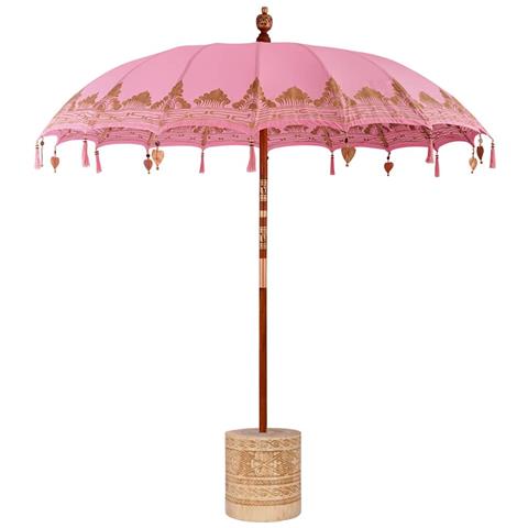 Parasol Balinese Rosa 210-220 cm Cotone, legno massello - Foto 1