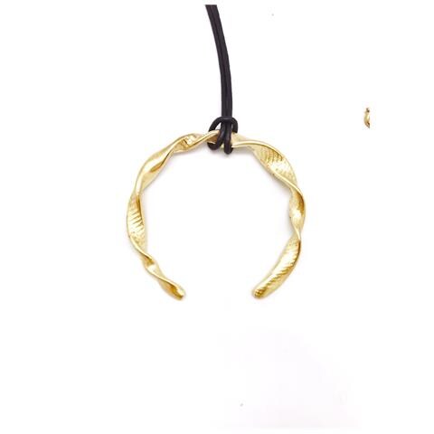 Collana Lunga Con Pelle Riccia E Luna, 80 Cm - Foto 4