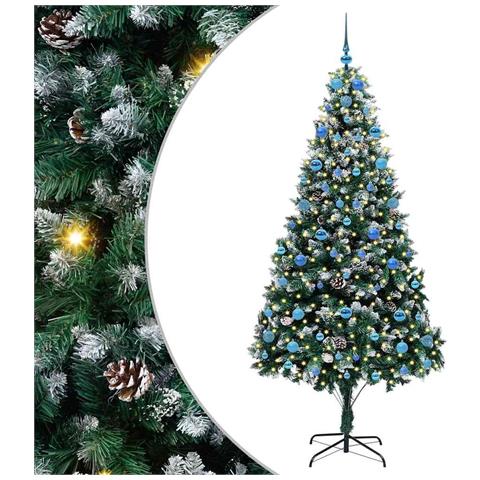 Albero di Natale artificiale con 300 LED Verde 210 cm - Foto 1