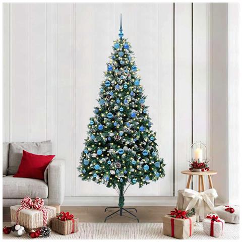 Albero di Natale artificiale con 300 LED Verde 210 cm - Foto 2