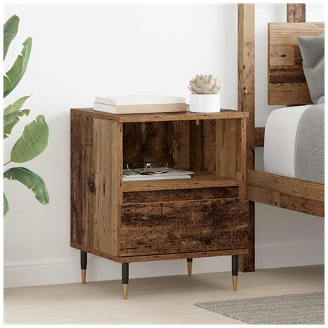 Armadio da Notte 2 pcs Legno vecchio 40 x 35 x 50 cm - Foto 2