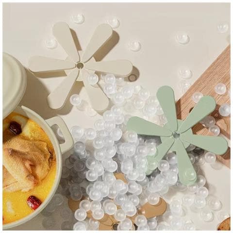 Set Di 3 Sottobicchieri Termoresistenti In Silicone Con Base Rotonda - Design Albero Di Natale - Foto 4