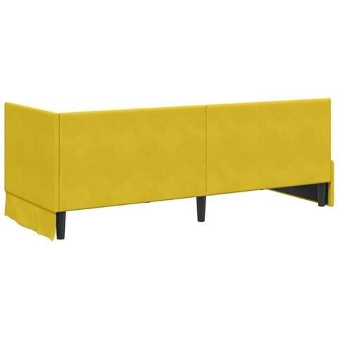 Struttura Letto Angolare con Materasso 2 pcs Giallo Velluto - Foto 9