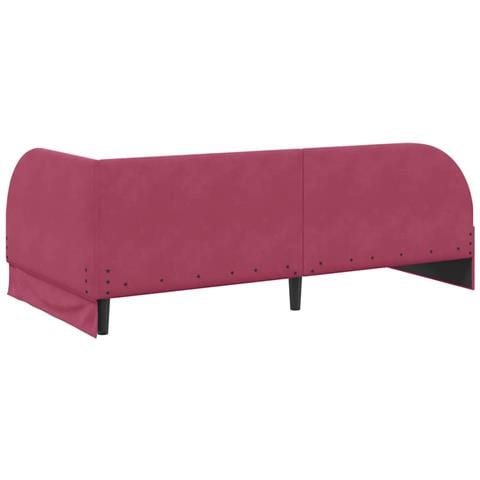 Struttura Letto Angolare con Materasso 2 pcs Rosso Velluto - Foto 9