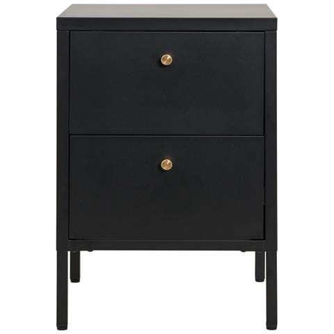Comodino Dalby-nero-metallo-40x40x60 Cm - Foto 1